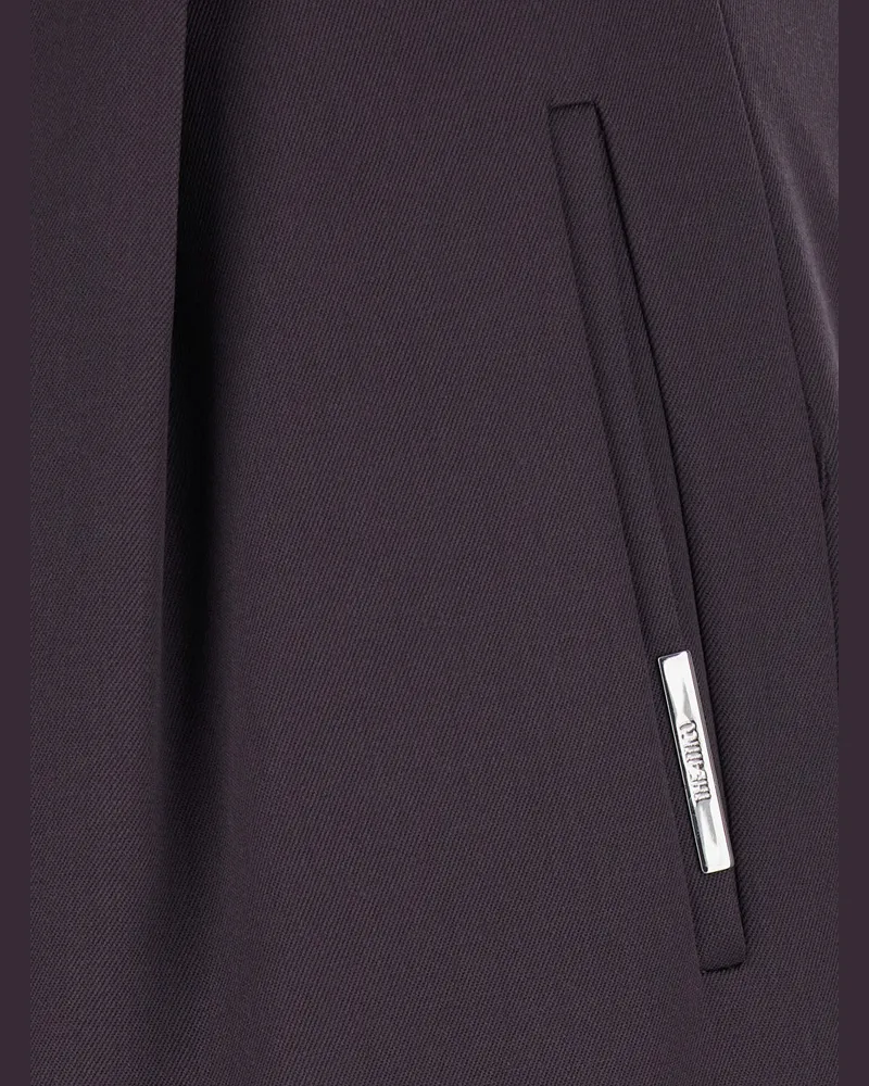 ATTICO Pleated Wool Trousers — Brown Brown