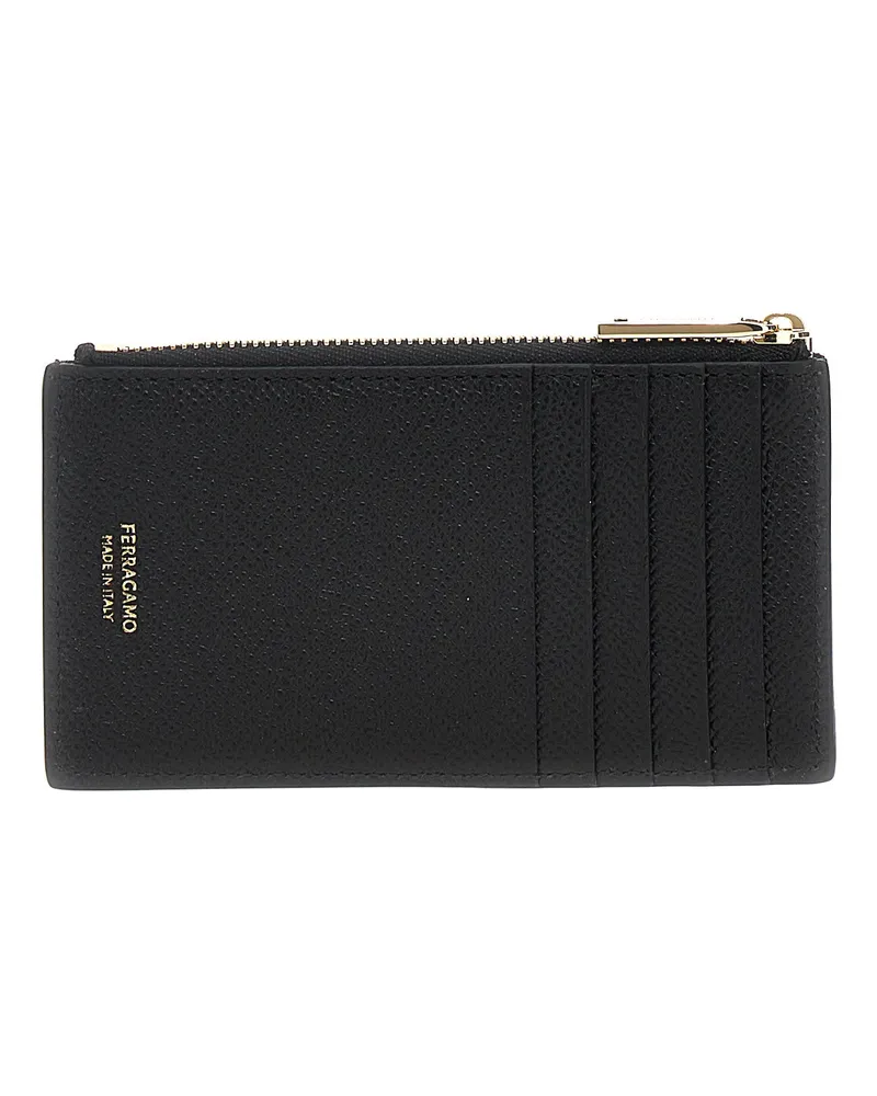 Ferragamo Gancini Card Case — Black Black