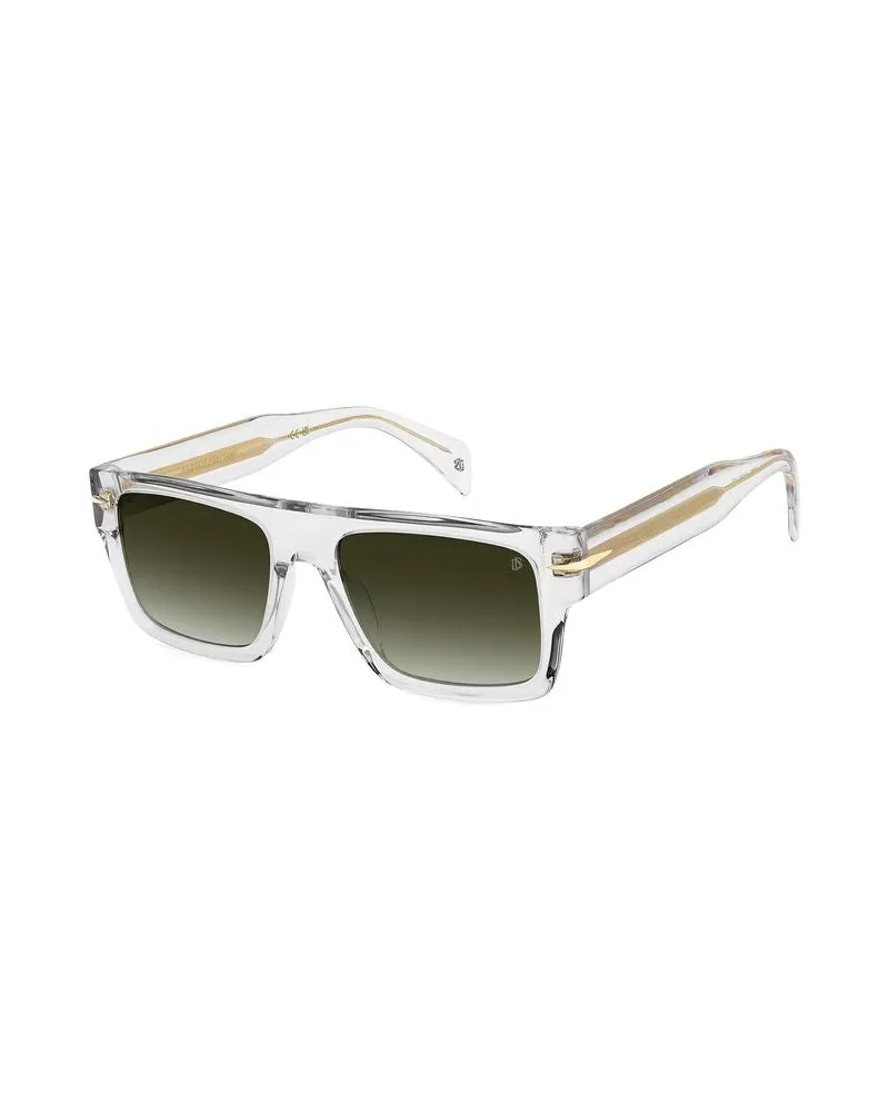 David Beckham Men's Sunglasses Brown Acetate Clear