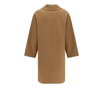 Double-Breasted Wool Coat — Beige