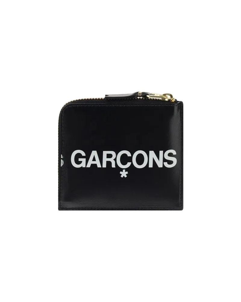 Comme des Garçons Men's Black Calf Leather Bos Taurus Wallet Black