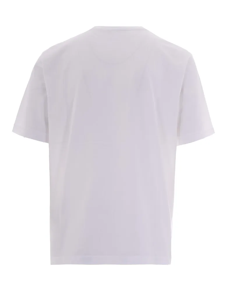 Kitsuné Men's Crew Neck T-Shirt White Organic Cotton T-Shirts And Polos White