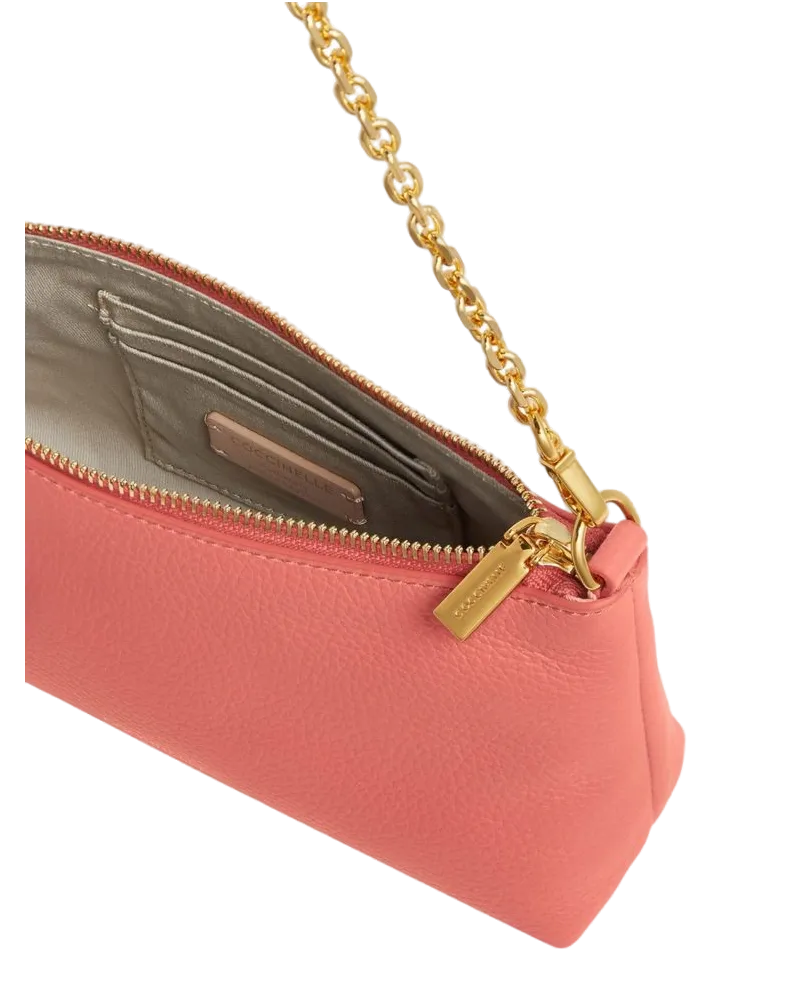 Coccinelle Aura Leather Crossbody Bag — Pink Pink