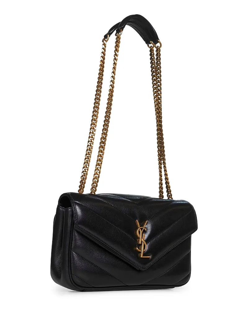 Saint Laurent Women's Shoulder Bag Loulou Small Black Lambskin Black