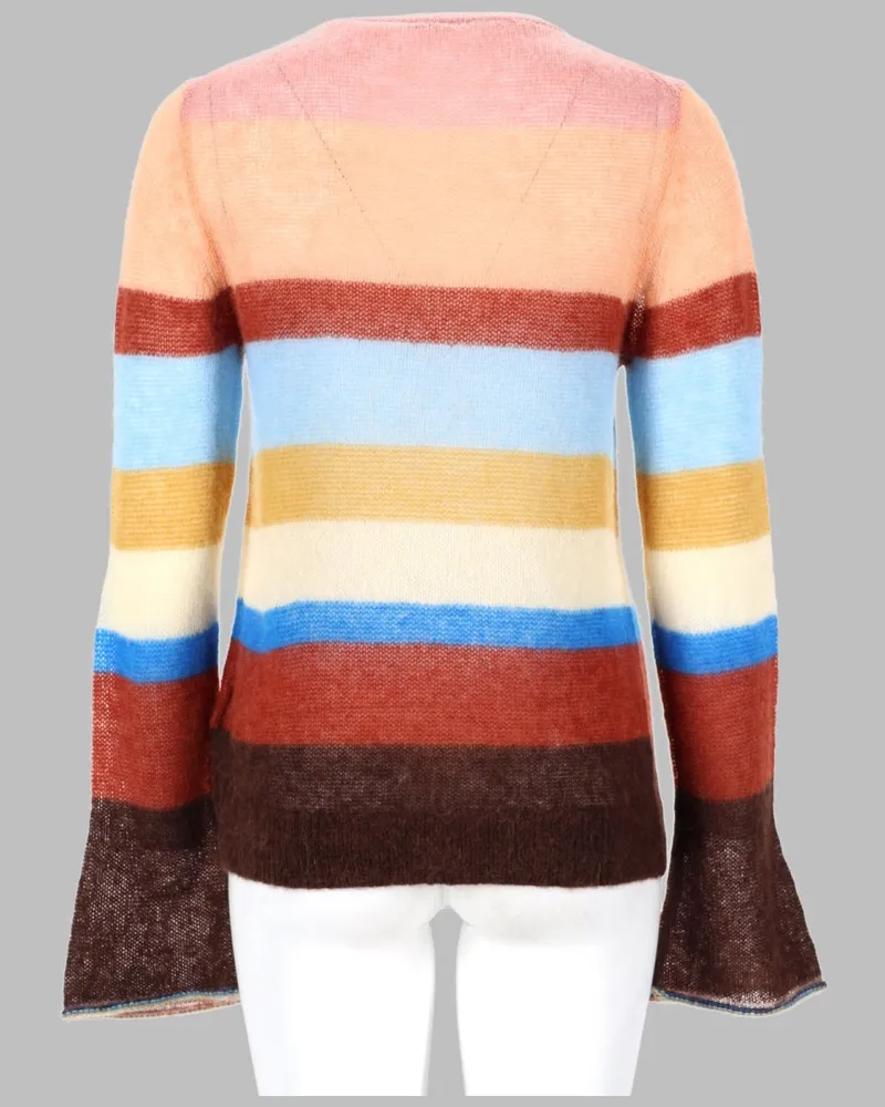 Paul Smith Striped Alpaca-Wool Blend Sweater — Multicolor Multicolor