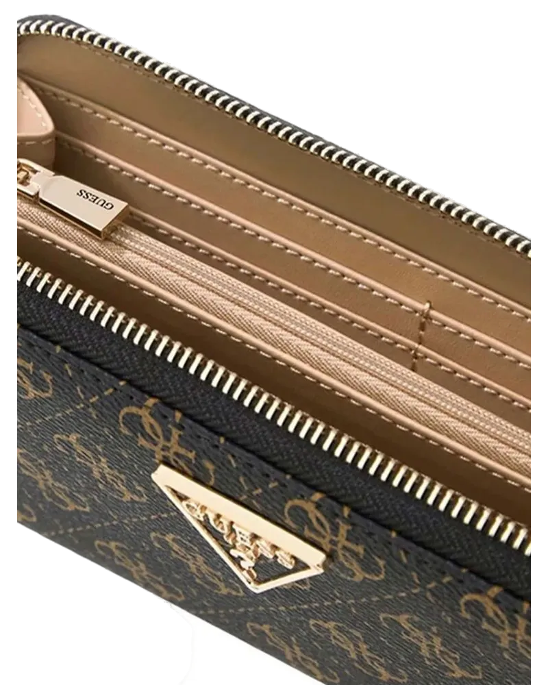 Guess Women's Wallet Brown Logo Polyurethane Bags Brown