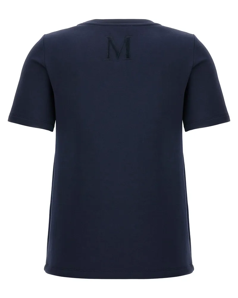 Max Mara Women's Blue Cotton T-Shirt Navy