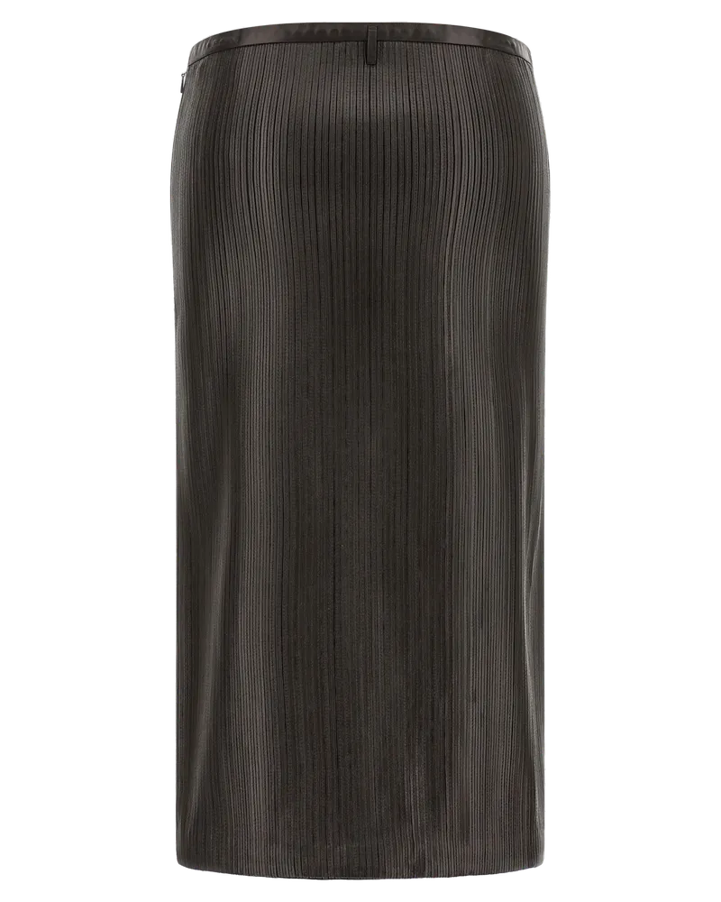 Tom Ford Lamb Leather Skirt — Brown Brown