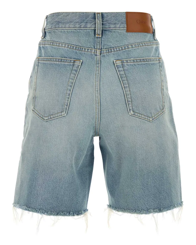 Chloé Bermuda Denim Shorts — Blue Blue