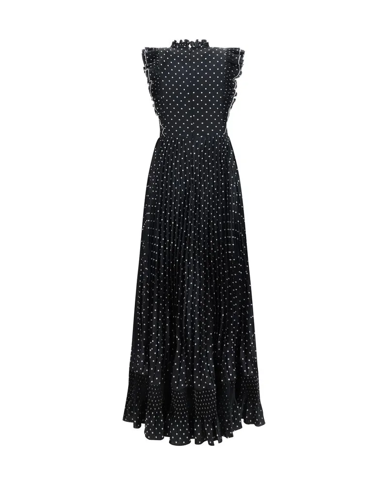 Self-Portrait Women's Black Polyester Casual Dress Black