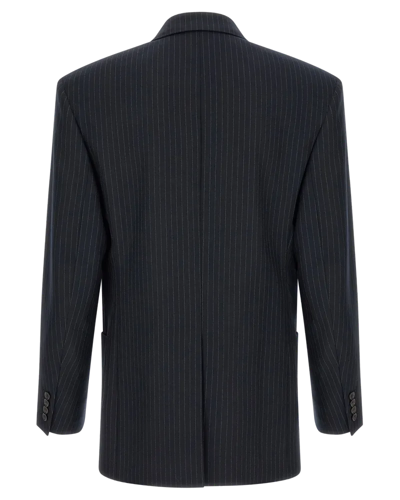 Saint Laurent Men's Blue Wool Blazer Clothing Navy