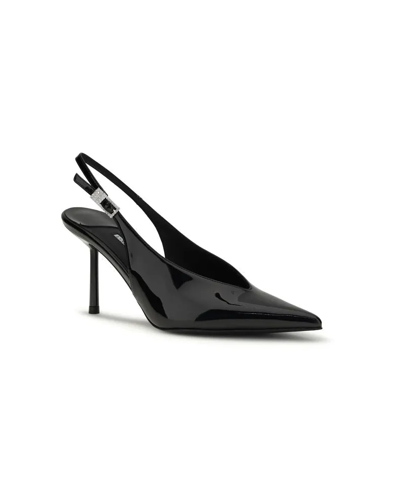 Le Silla Women's Black Calf Leather Bos Taurus High Heel Pumps Black