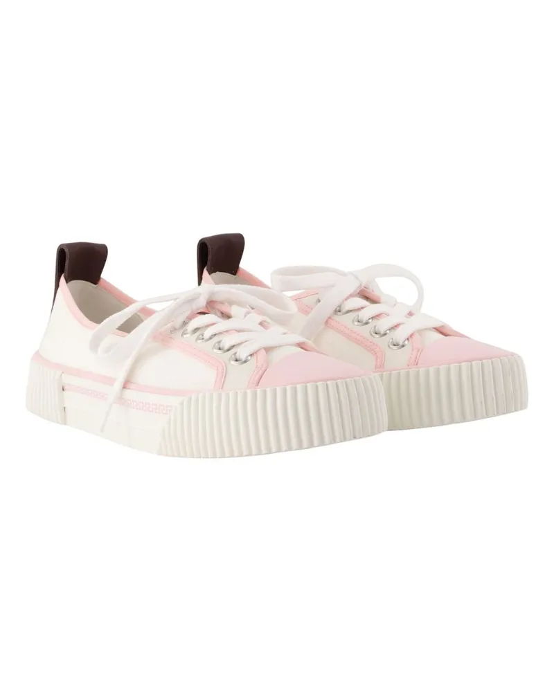 Versace Cotton Low-Top Sneaker — Ivory Ivory