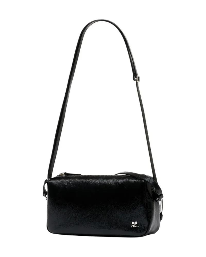 Courrèges Women's Soft Camera Shoulder Bag -  Leather Black Calfskin Shoulder-Hobo-Bags Black