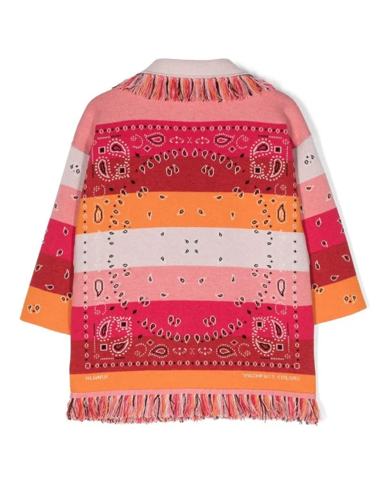 Alanui Bandana Jacquard Cashmere Cardigan — Multicolor Multicolor