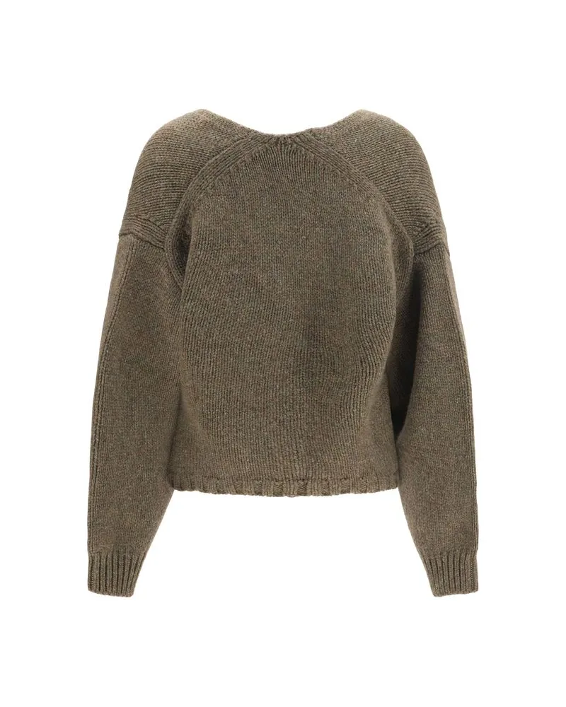 KHAITE Women's Bicolor Cashmere Cardigan Clothing Beige