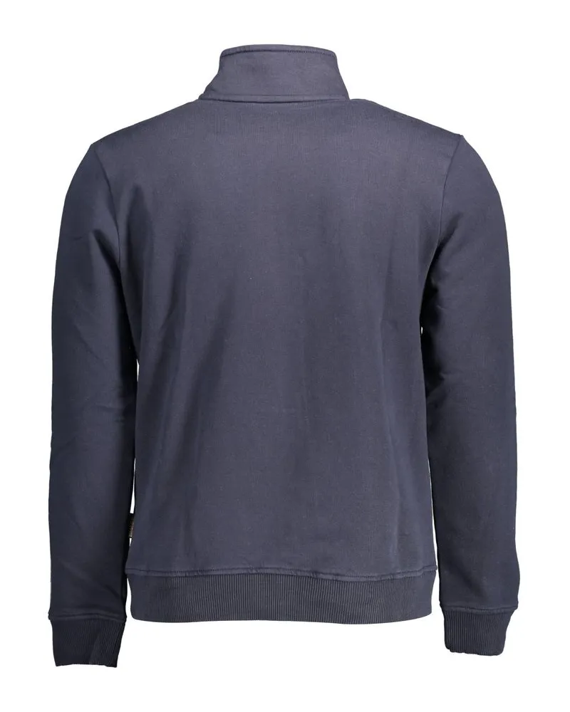 Napapijri Logo-Embroidered Cotton Sweatshirt — Navy Navy