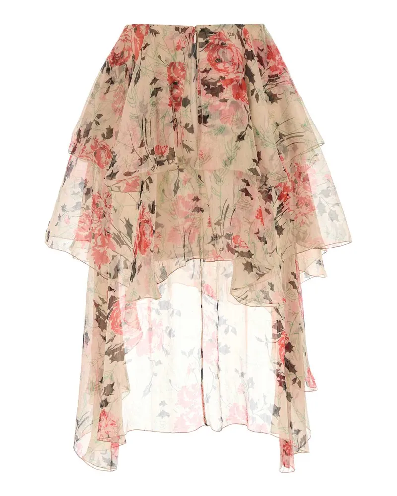 Loewe Women's Printed Silk Skirt Multicolor Exterior: Lining: Gonne Multicolor