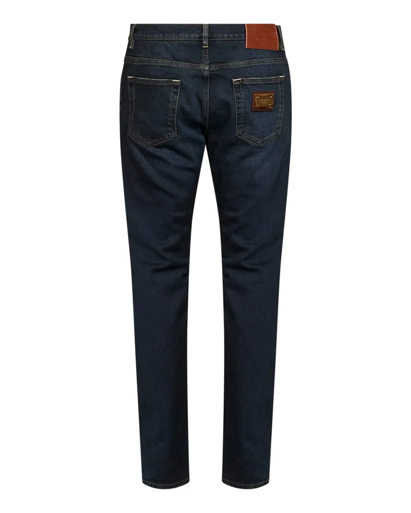 Dolce & Gabbana Men's Slim Stretch Denim Jeans, Blue Cotton Blue