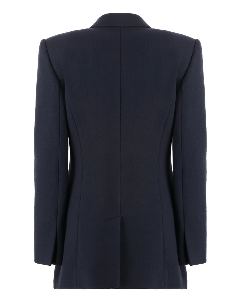 Chloé Women's Double-Breasted Virgin Wool Jacket Blue Navy