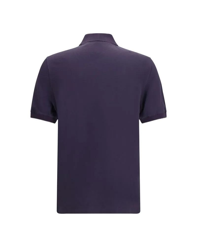 Brunello Cucinelli Cotton Polo Shirt — Purple Purple