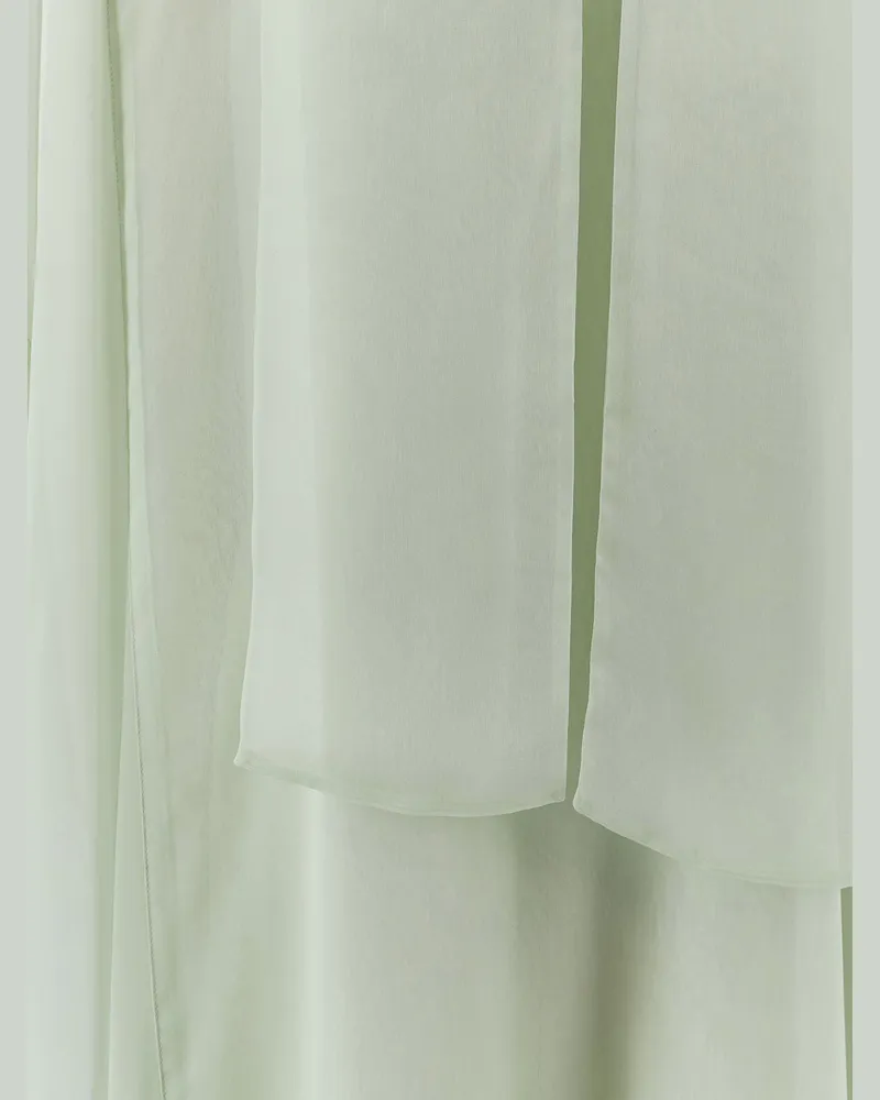 Alberta Ferretti Women's Dress Chiffon Green Silk Green