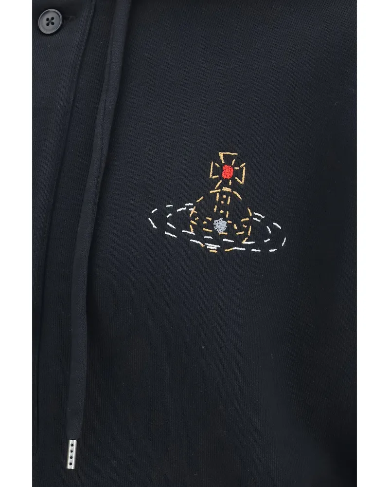 Vivienne Westwood Oversized Batwing Sleeves Hoodie — Black Black