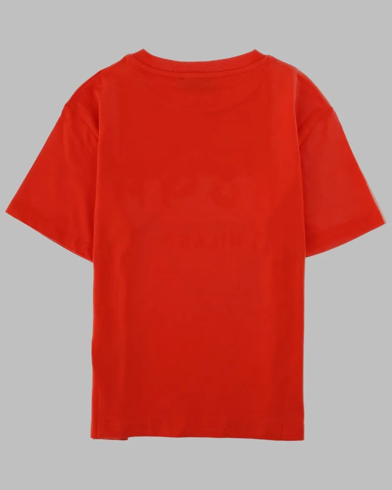 MSGM Jersey Cotton T-Shirt — Red Red