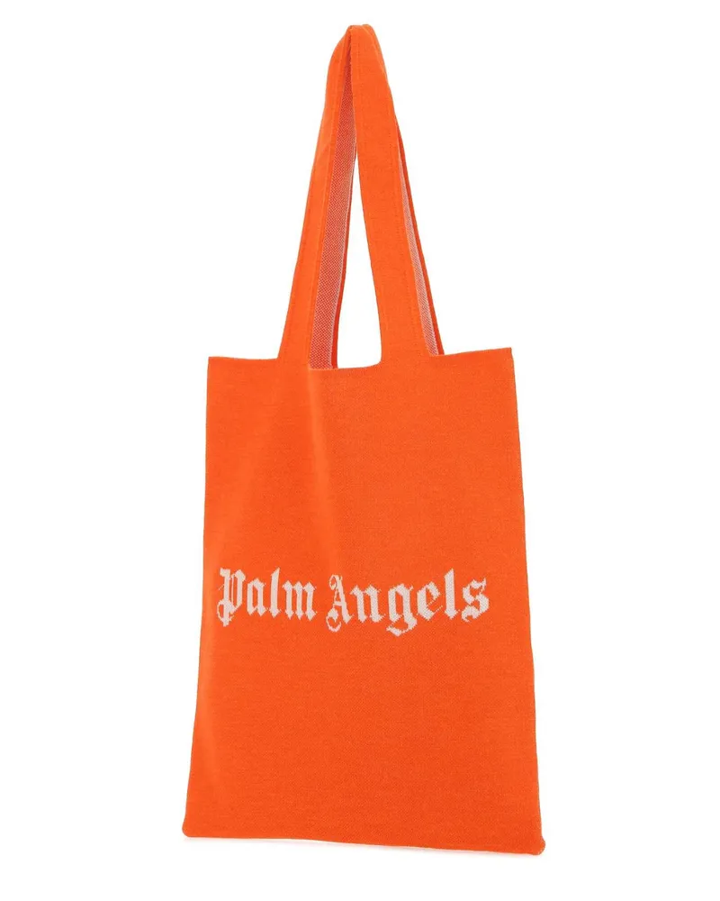 Palm Angels Women's Orange Wool Blend Shopping Bag 2001 Borse A Mano Orange