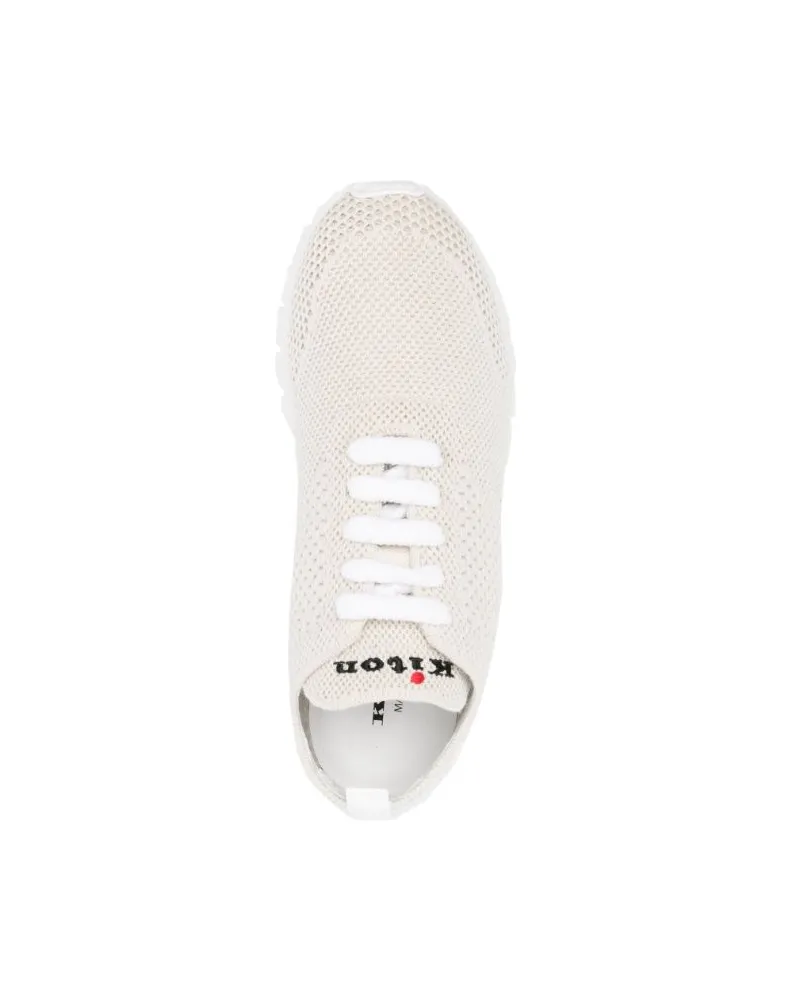 Kiton Women's Fully-Perforated Low-Top Sneakers Aw26 W Cream