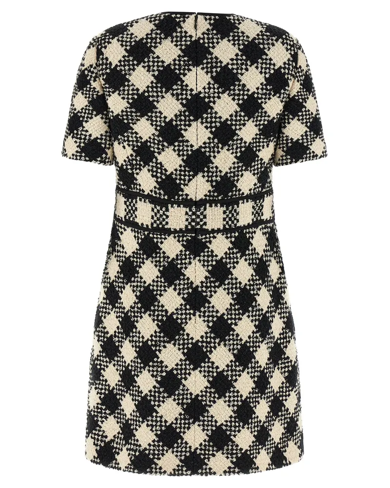 Valentino Garavani Women's Bicolor Cotton Short Dress Black
