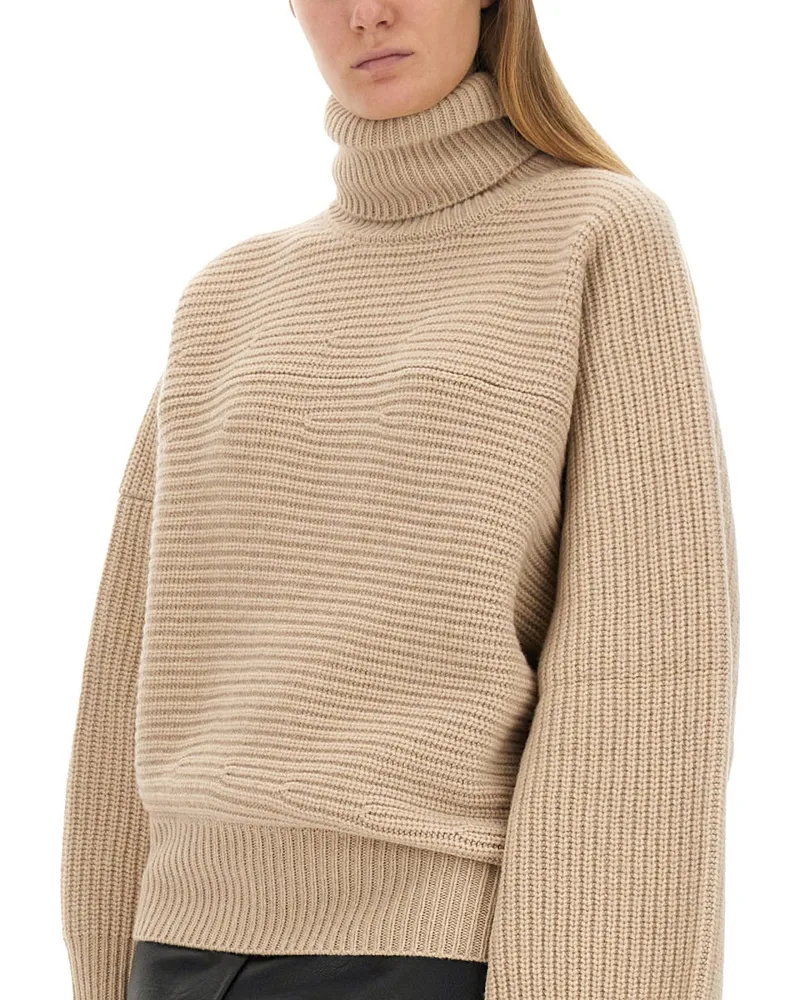 Stella McCartney Cashmere Turtleneck Sweater — Beige Beige