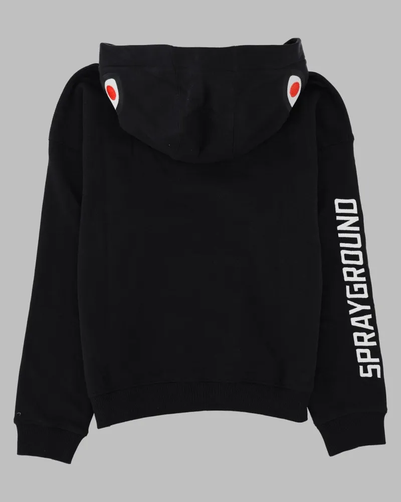 Sprayground Shark Graphic Hoodie — Black Black