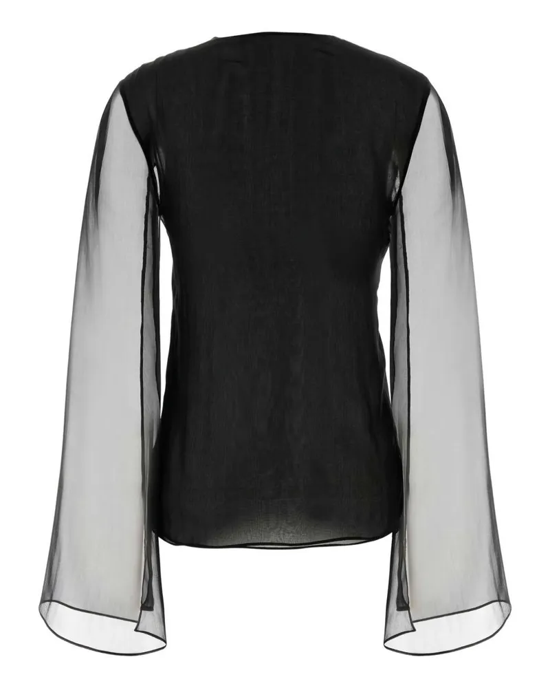 Alberta Ferretti Women's Silk Blouse Black Blouses Shirt Black