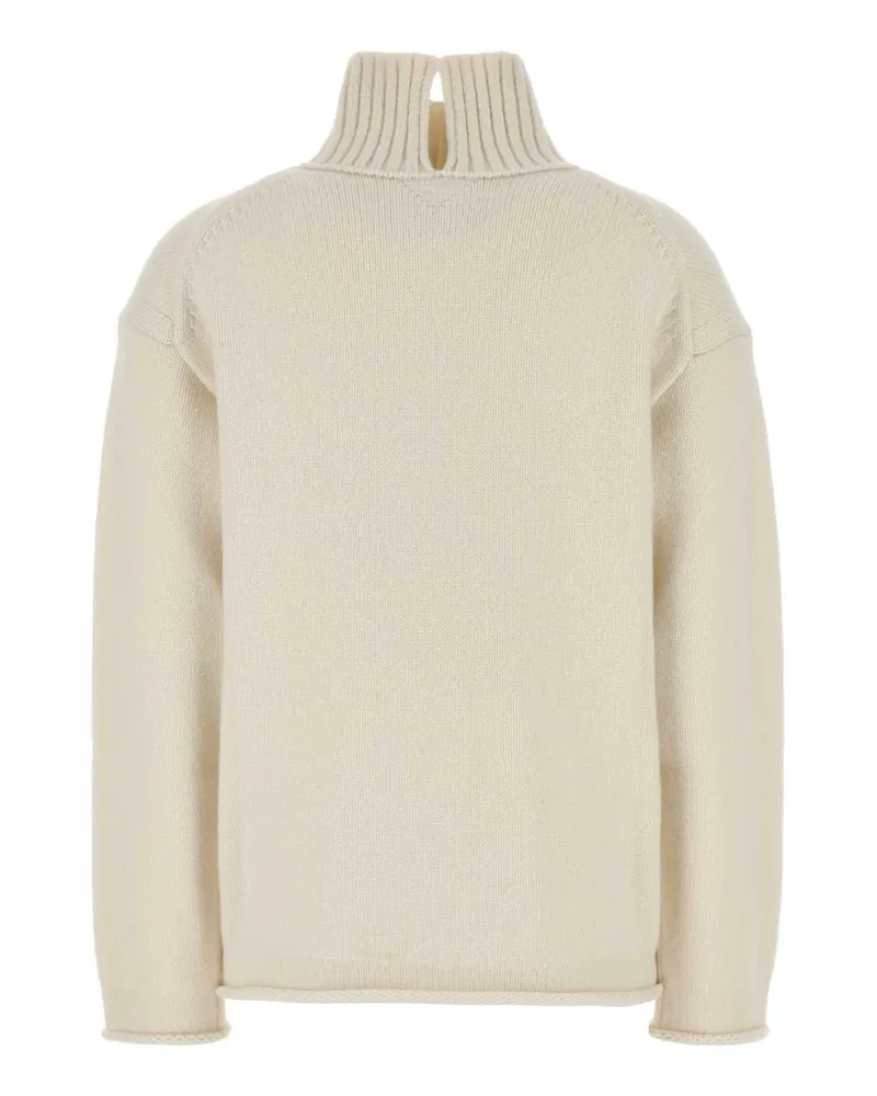 Bottega Veneta 805953v4o70 9071 Chalk Exterior: Cashmere Maglieria Sweater Beige
