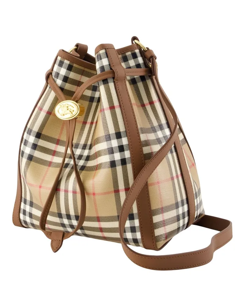 Burberry Women's Ll Small Drawstring Crossbody -  Cotton Beige Bags Crossbodies Beige