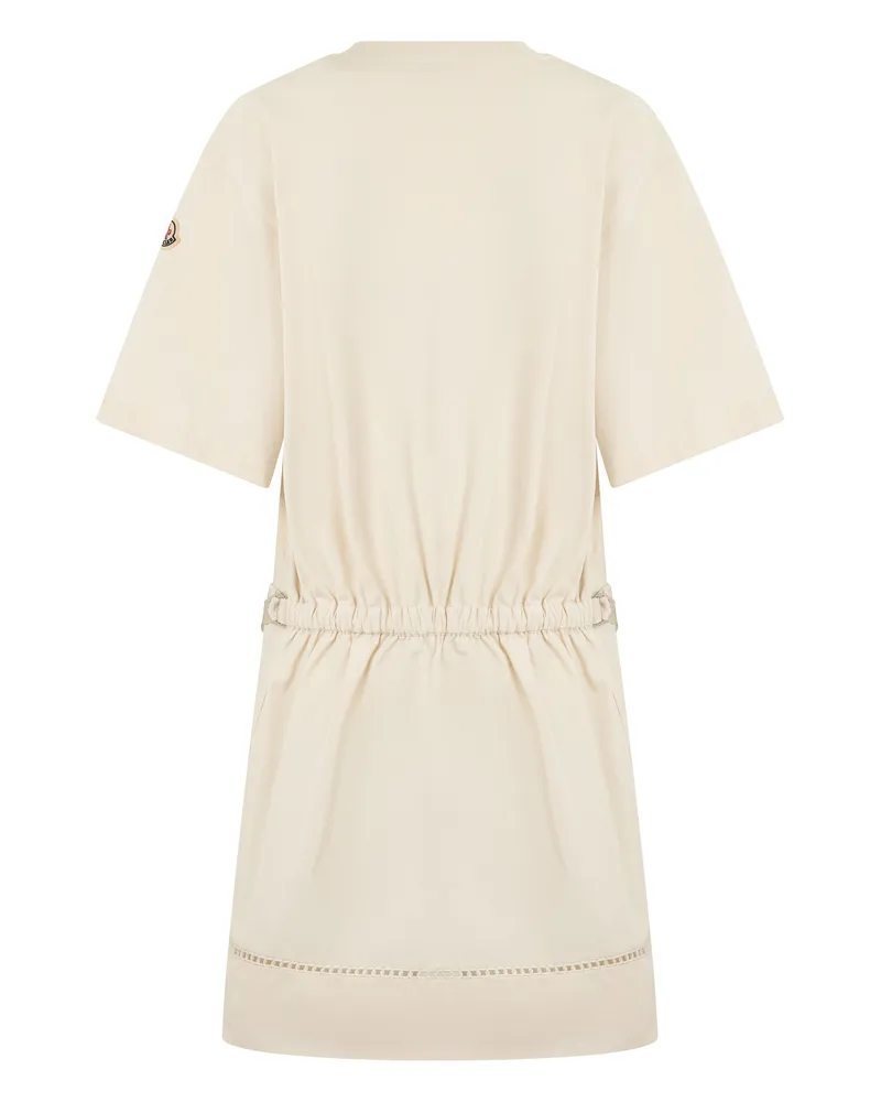 Moncler Women's Mini T-Shirt Dress Beige Cotton Beige