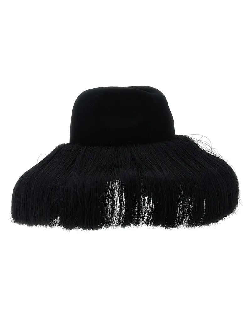 Comme des Garçons Women's Black Wool Fedora Accessory Black