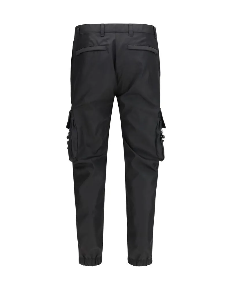 Prada Men Black Polyamide Athletic Pants Black
