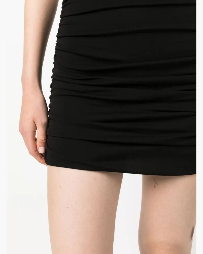 Tory Burch Ruched High-Waisted Short Trousers — Black Black