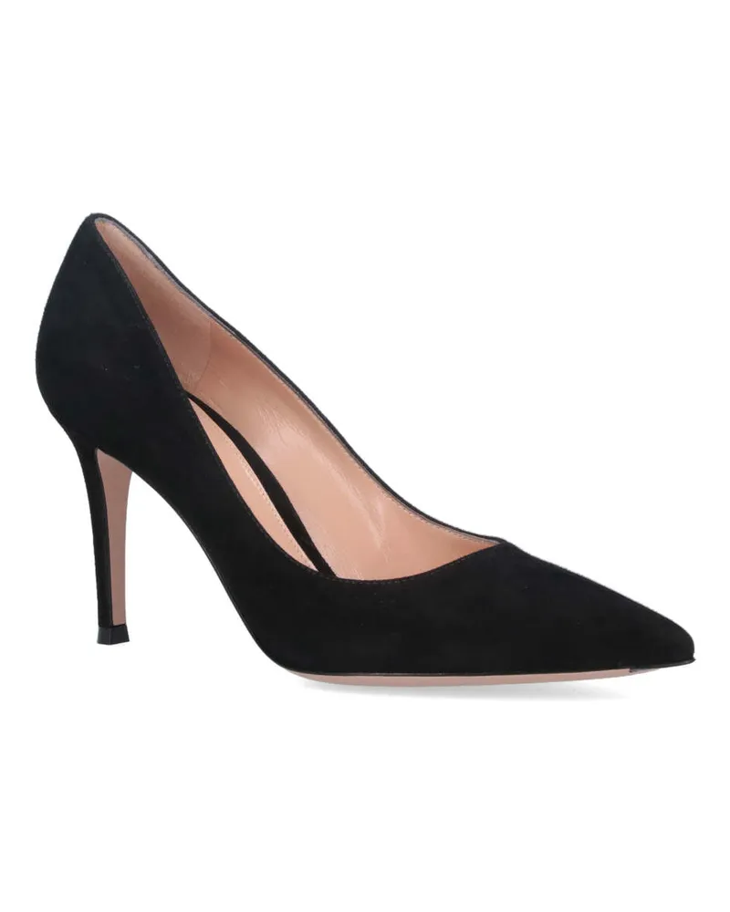 Gianvito Rossi Women's With Heel Black Upper: Suede Leather High Shoes Black