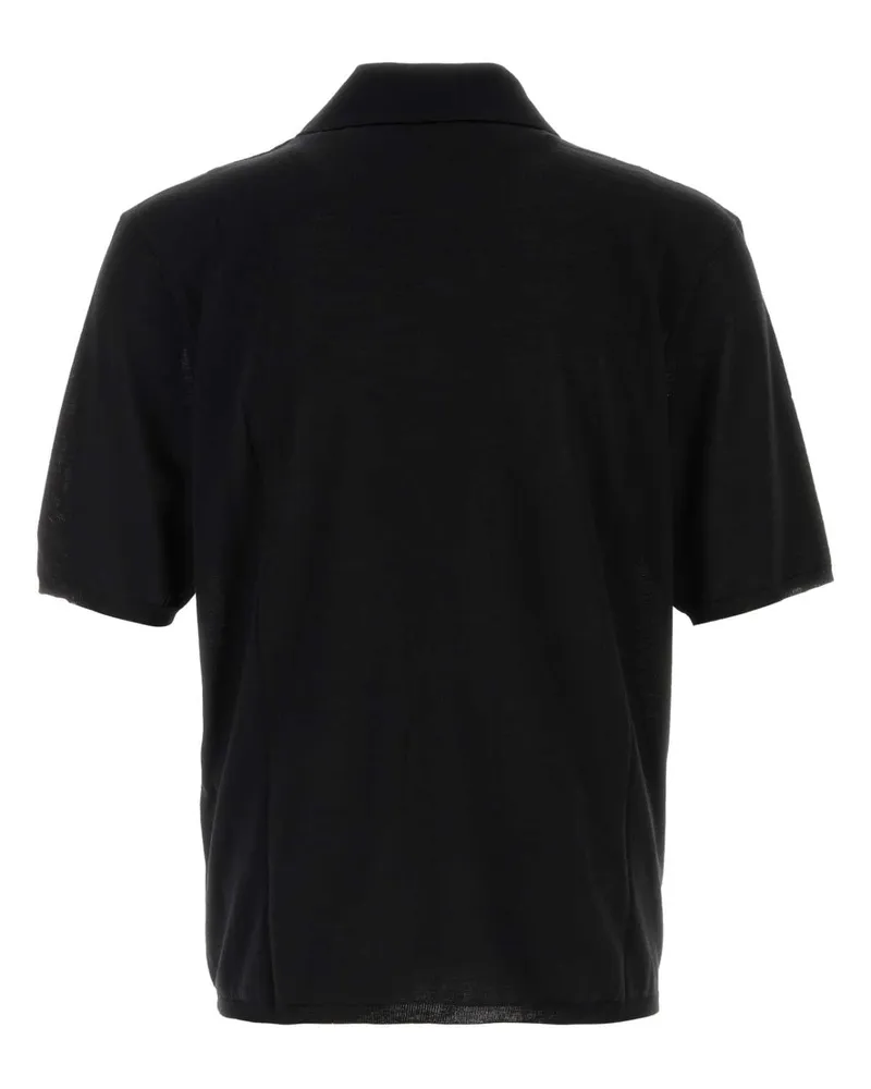 Saint Laurent Noir Exterior: Wool Polo T-shirts And Polos Black