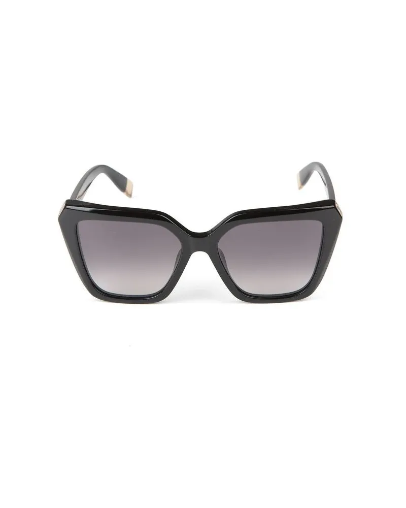 Furla Women's Sunglasses Glossy Black Acetate Eyewear Black