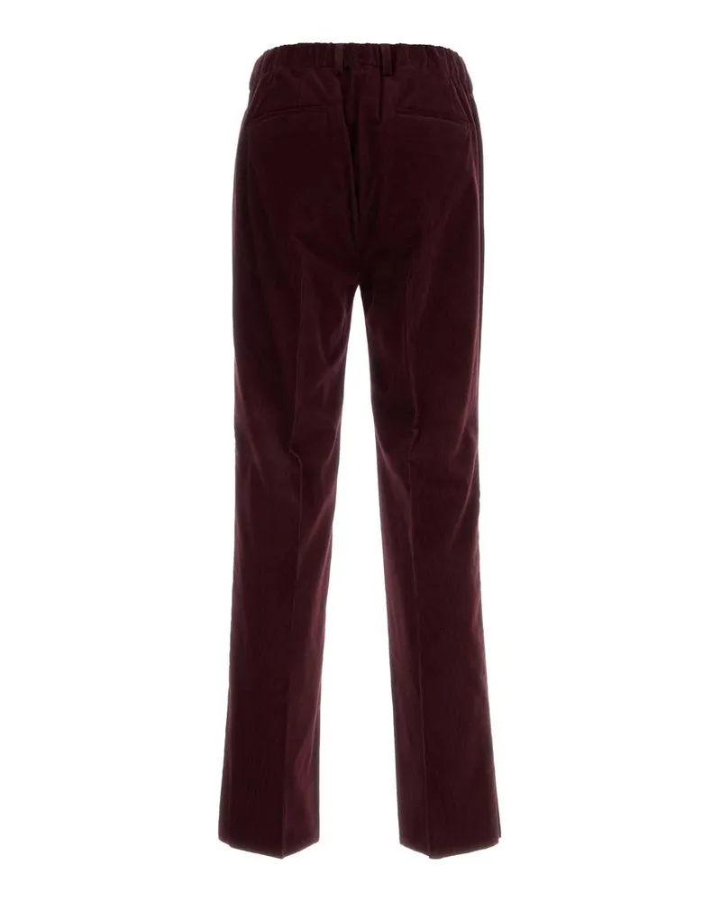 Fendi Men's Burgundy Corduroy Pant Exterior: Cotton Pantaloni Burgundy