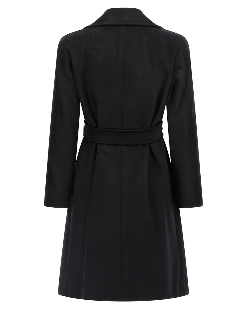Max Mara Women's Black Virgin Wool Coat Clothing Black