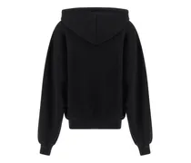Logo-Print Brushed Cotton Hoodie — Black
