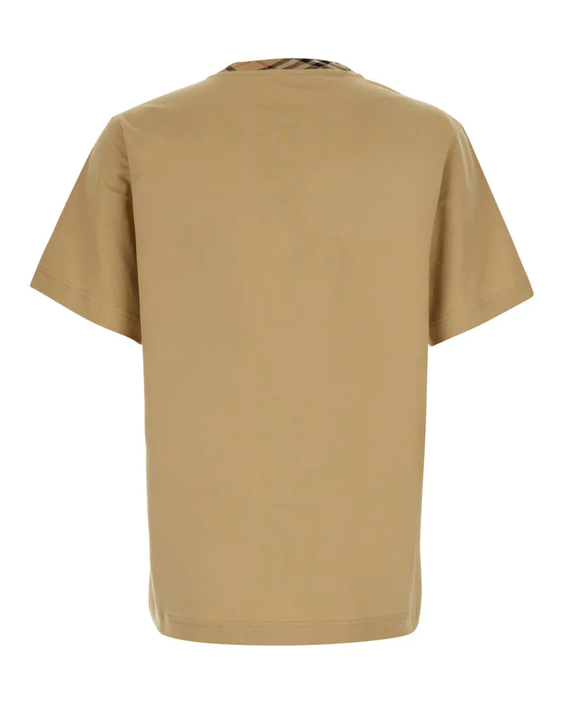 Burberry Men T-Shirt Ryan Beige Cotton T-Shirts And Polos Beige