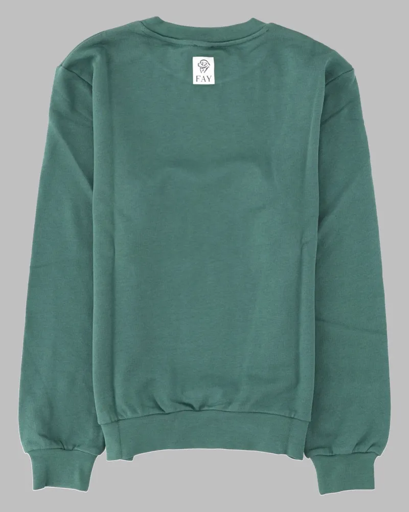 Fay Cotton Sweatshirt — Green Green
