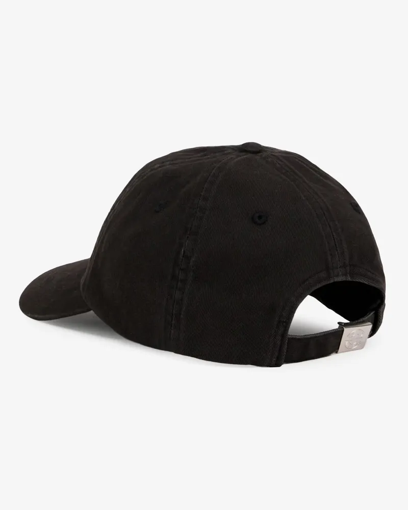 Stone Island Men's Baseball Hat Black Cotton Black