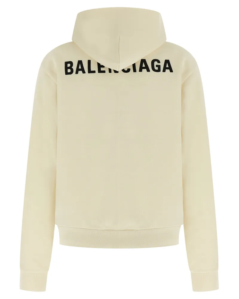 Balenciaga Women Beige Cotton Sweatshirt Clothing Beige